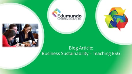 New Blog Article - Business Sustainability - Teaching ESG