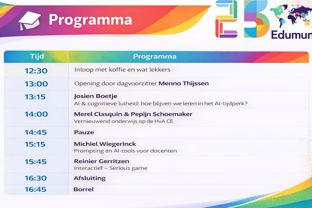 Programma van het evenement Edumundo
