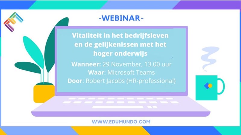 Webinar over Vitaliteit in het bedrijfsleven en het hoger onderwijs